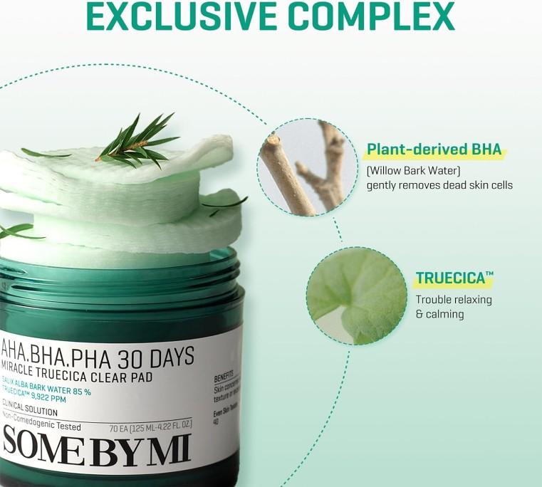 SOMEBYMI AHA-BHA-PHA 30 days Miracle Truecica Clear Pads Δίσκοι Τόνωσης 70pcs