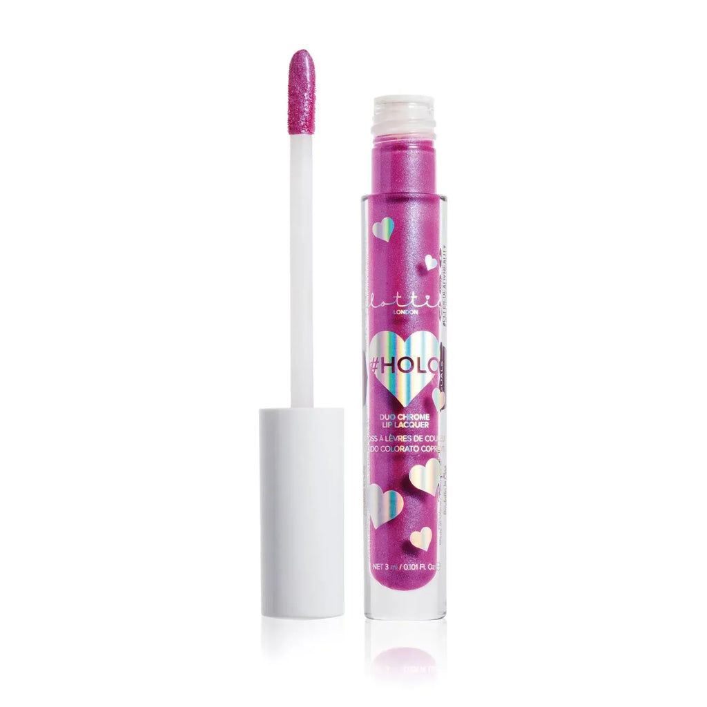 Lottie Holo Duochrome Lip Gloss for high-coverage, multi-dimensional pigments- goals