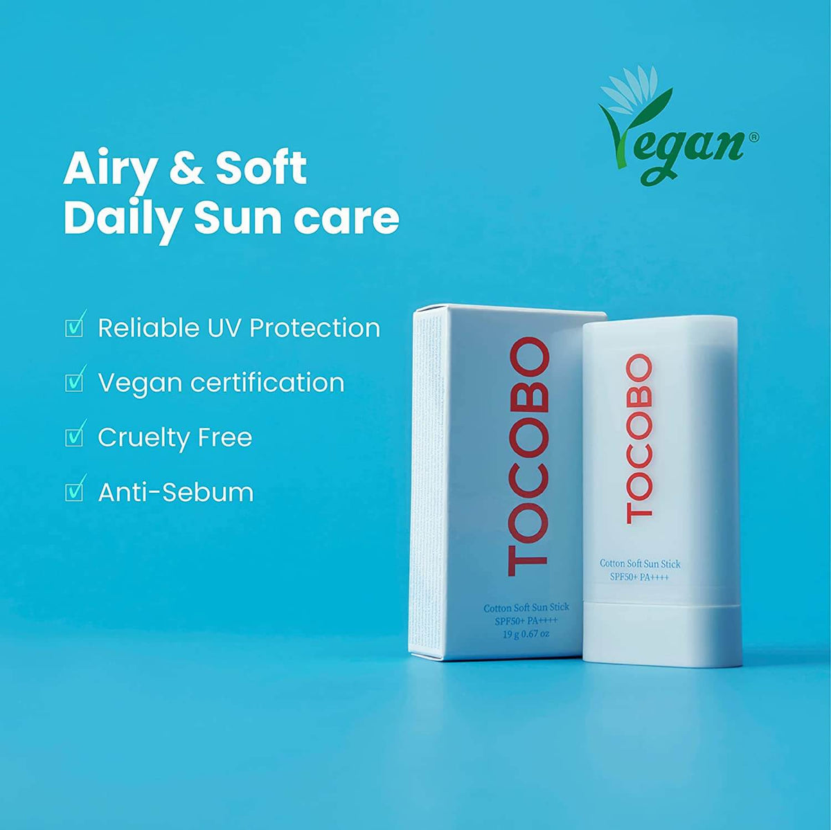 TOCOBO - Cotton Soft Sun Stick SPF50 PA++++ 19g