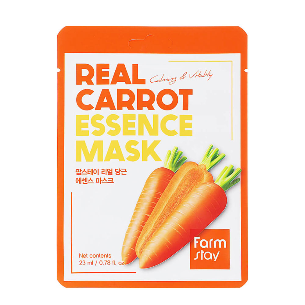 Farmstay Real Carrot Essence Mask Nourishing Face Mask Κορεάτικη Μάσκα Προσώπου