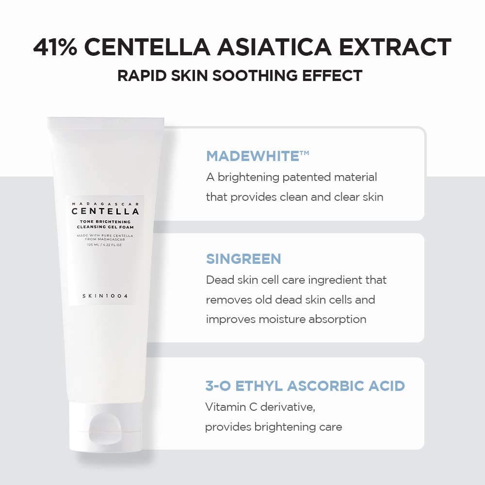 SKIN1004 Madagascar Centella Tone Brightening Cleansing Gel Foam Καθαριστικό Προσώπου 125ml