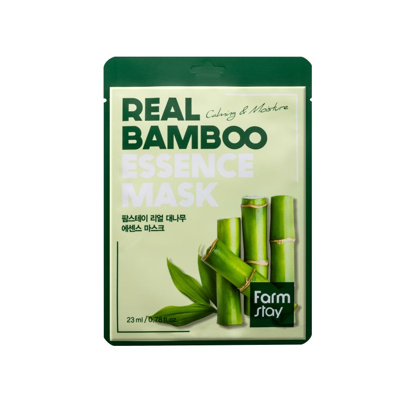 Farmstay Real Bamboo Essence Mask Κορεάτικη Μάσκα Προσώπου