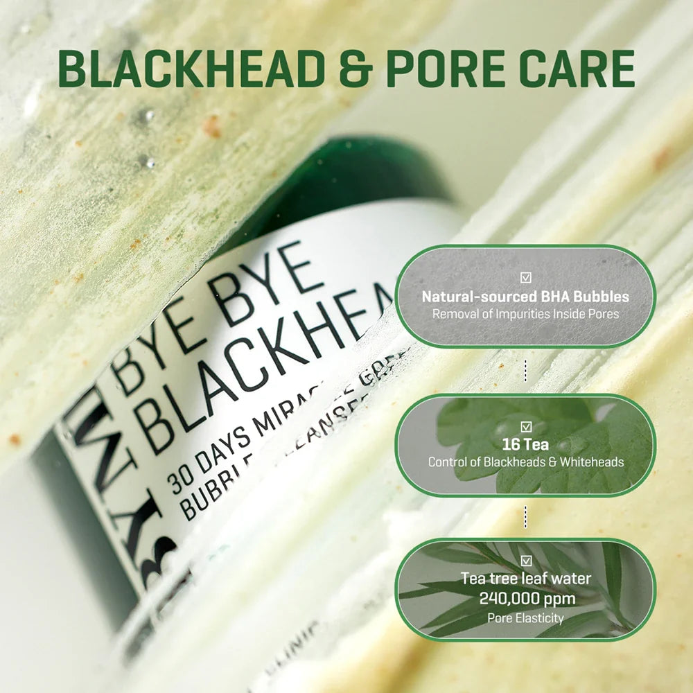 Some By Mi Bye Bye Blackhead 30 Days Miracle Green Tea Tox Bubble Cleanser Καθαριστικό Προσώπου 120ml