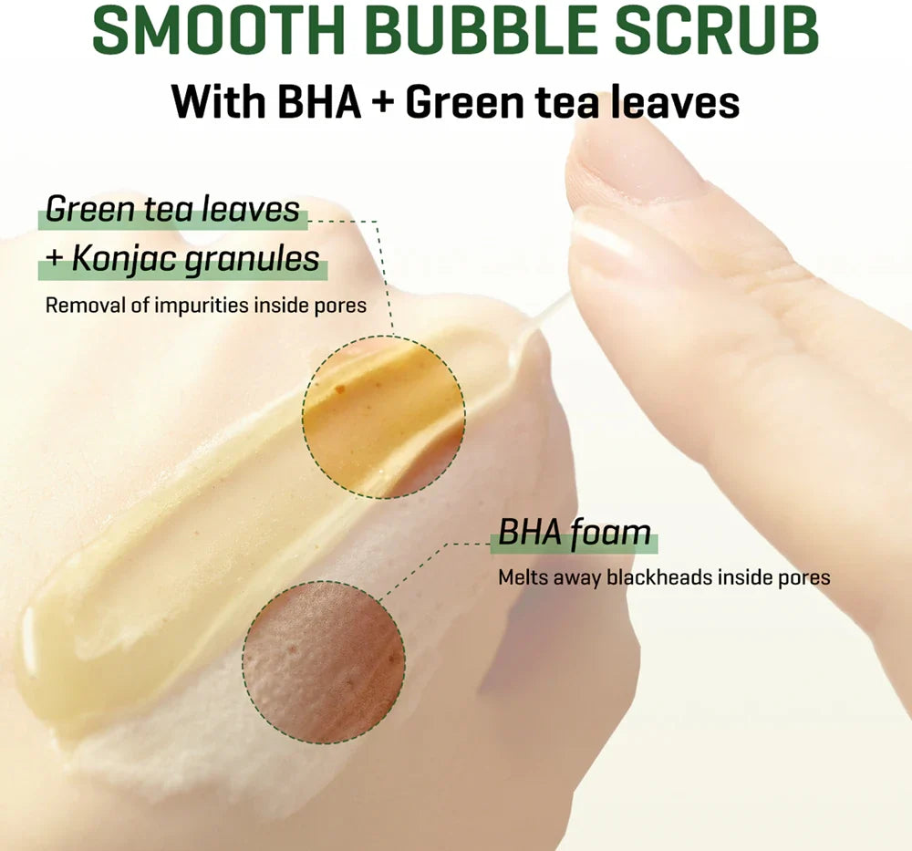 Some By Mi Bye Bye Blackhead 30 Days Miracle Green Tea Tox Bubble Cleanser Καθαριστικό Προσώπου 120ml