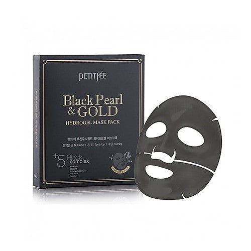 Petitfee Black pearl & Gold  Hydrogel face mask pack 5 τμχ